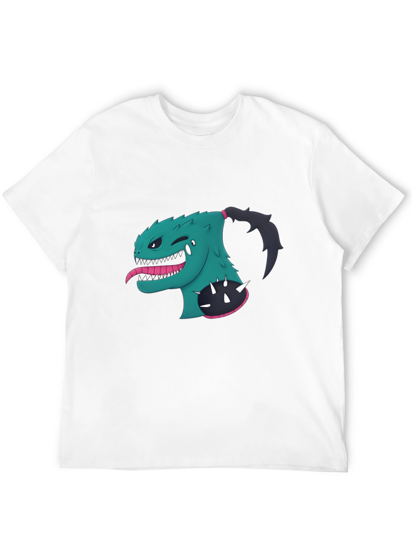Monster Cartoon Graphic Black T-Shirt