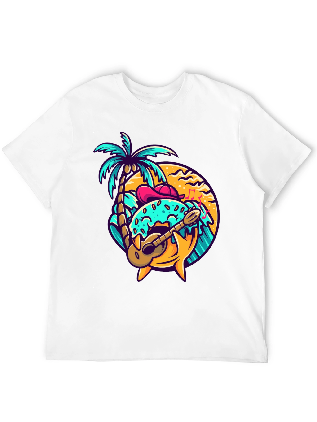 Donut Island Graphic Tee - Tropical Summer Shirt