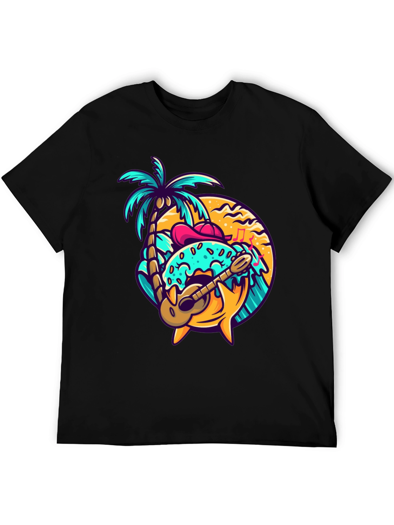 Donut Island Graphic Tee - Tropical Summer Shirt