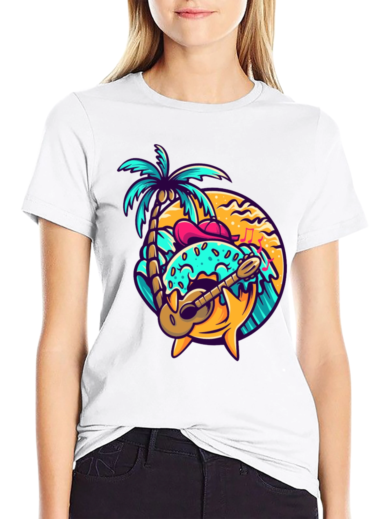 Donut Island Graphic Tee - Tropical Summer Shirt