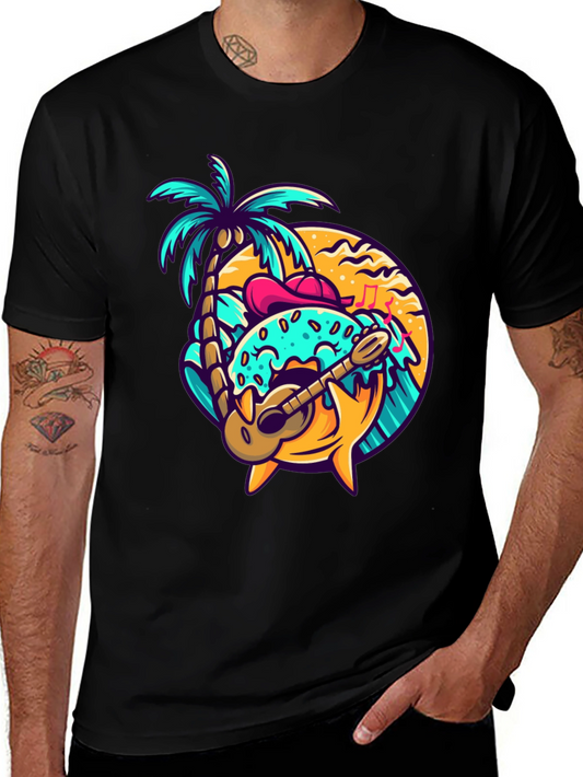 Donut Island Graphic Tee - Tropical Summer Shirt