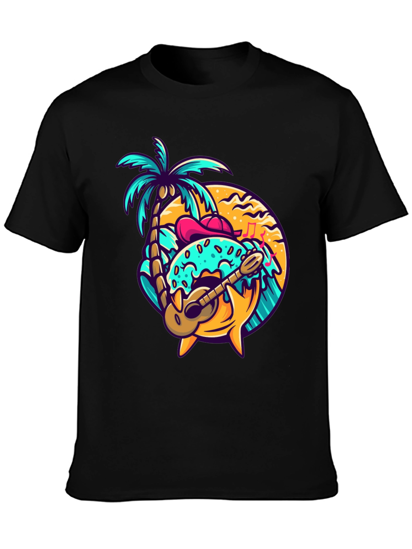 Donut Island Graphic Tee - Tropical Summer Shirt
