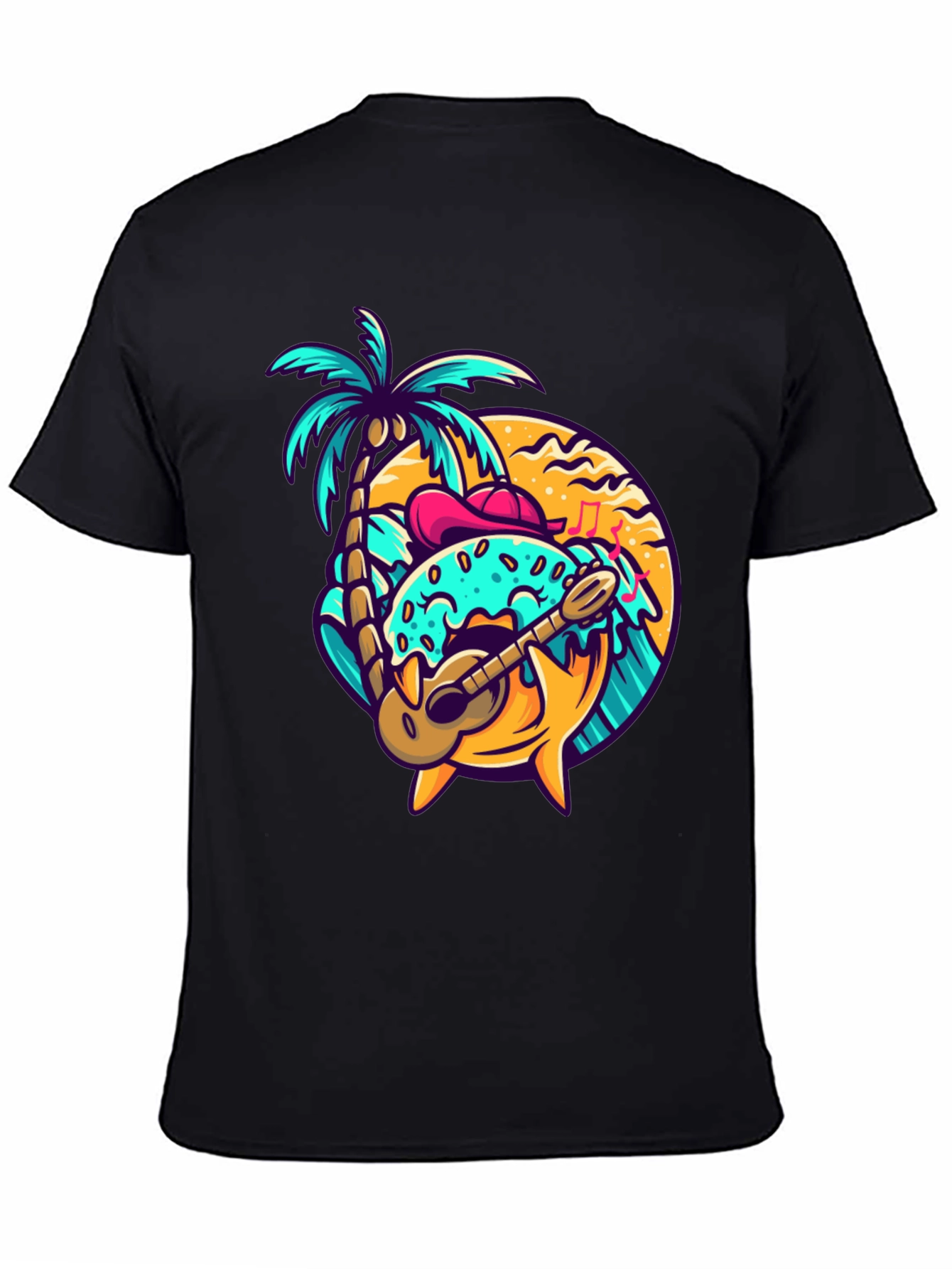Donut Island Graphic Tee - Tropical Summer Shirt