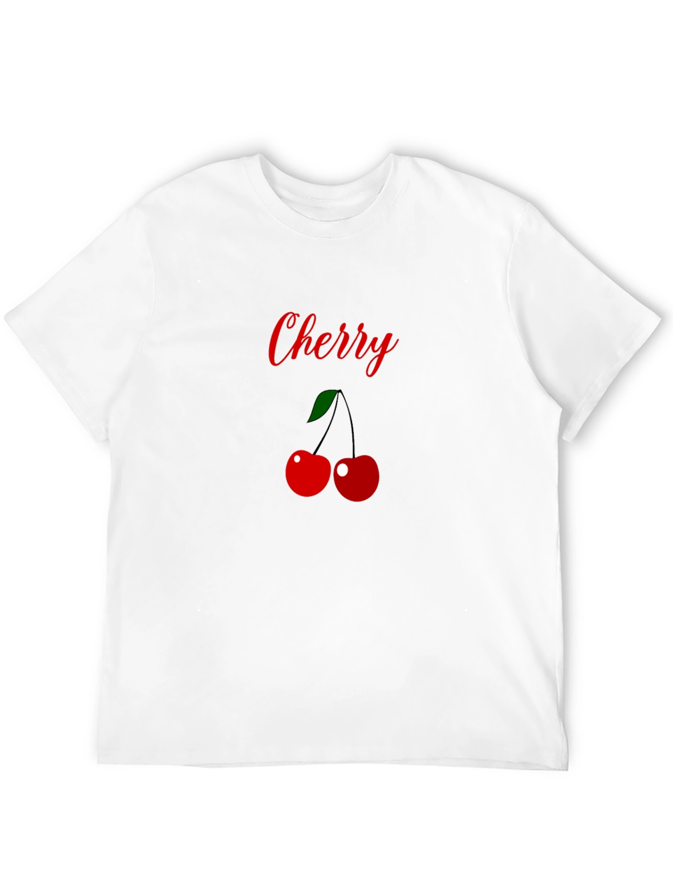 Cherry Graphic T-Shirt -  Stylish Black Tee