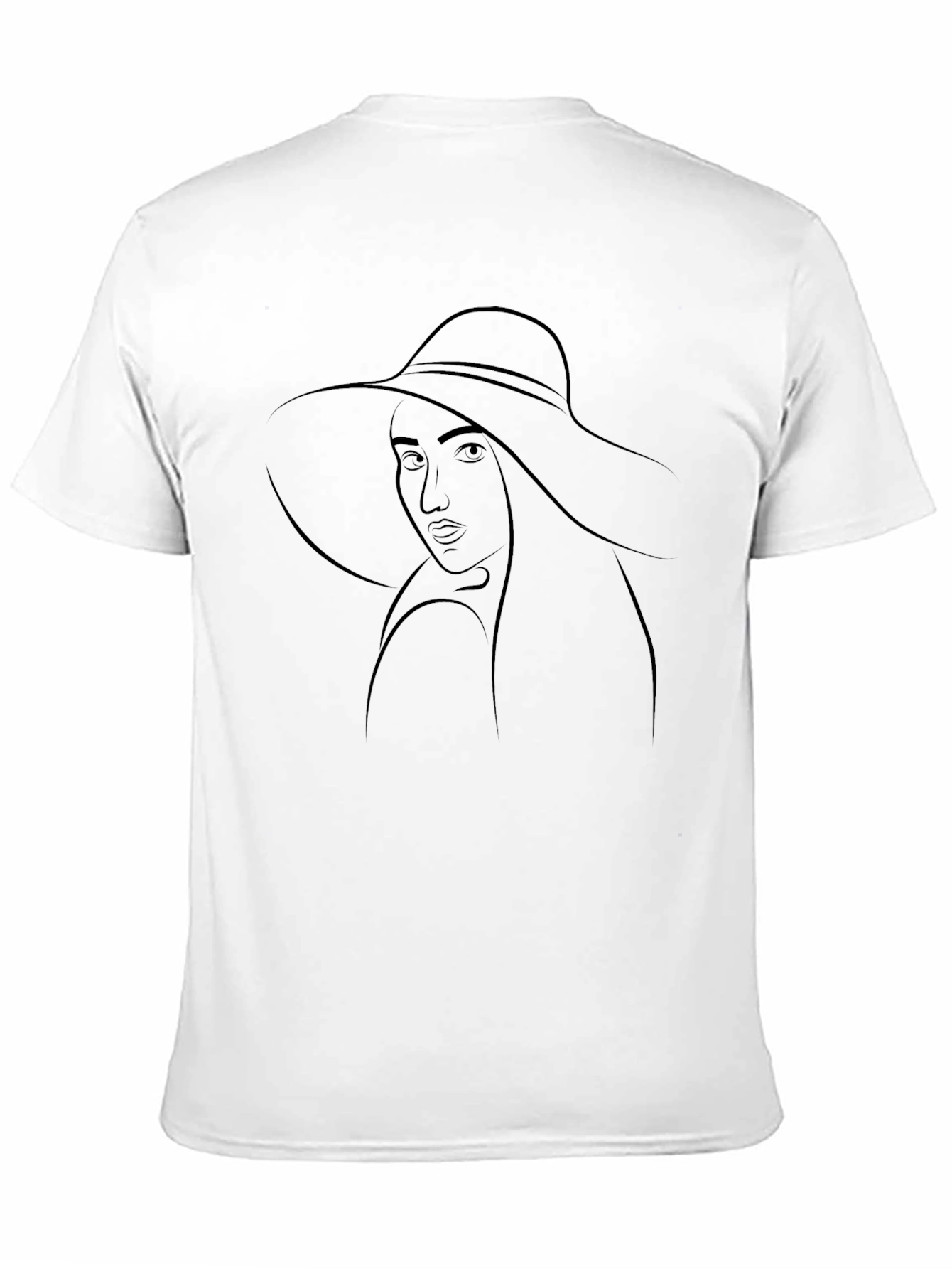 Elegant Womans Portrait Black T-Shirt