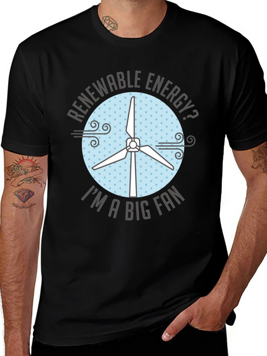 Renewable Energy Fan T-Shirt - Eco-Friendly Design