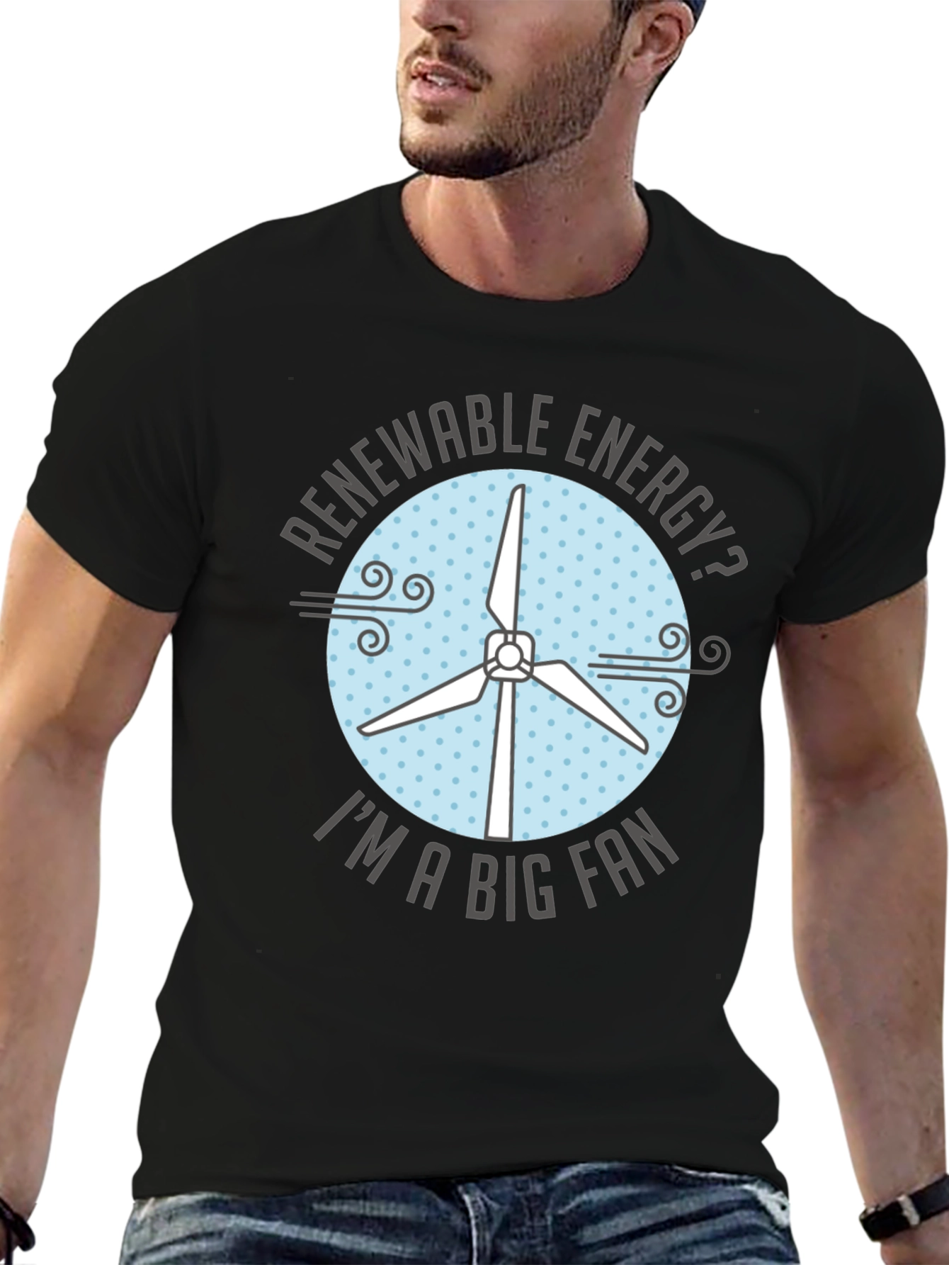 Renewable Energy Fan T-Shirt - Eco-Friendly Design