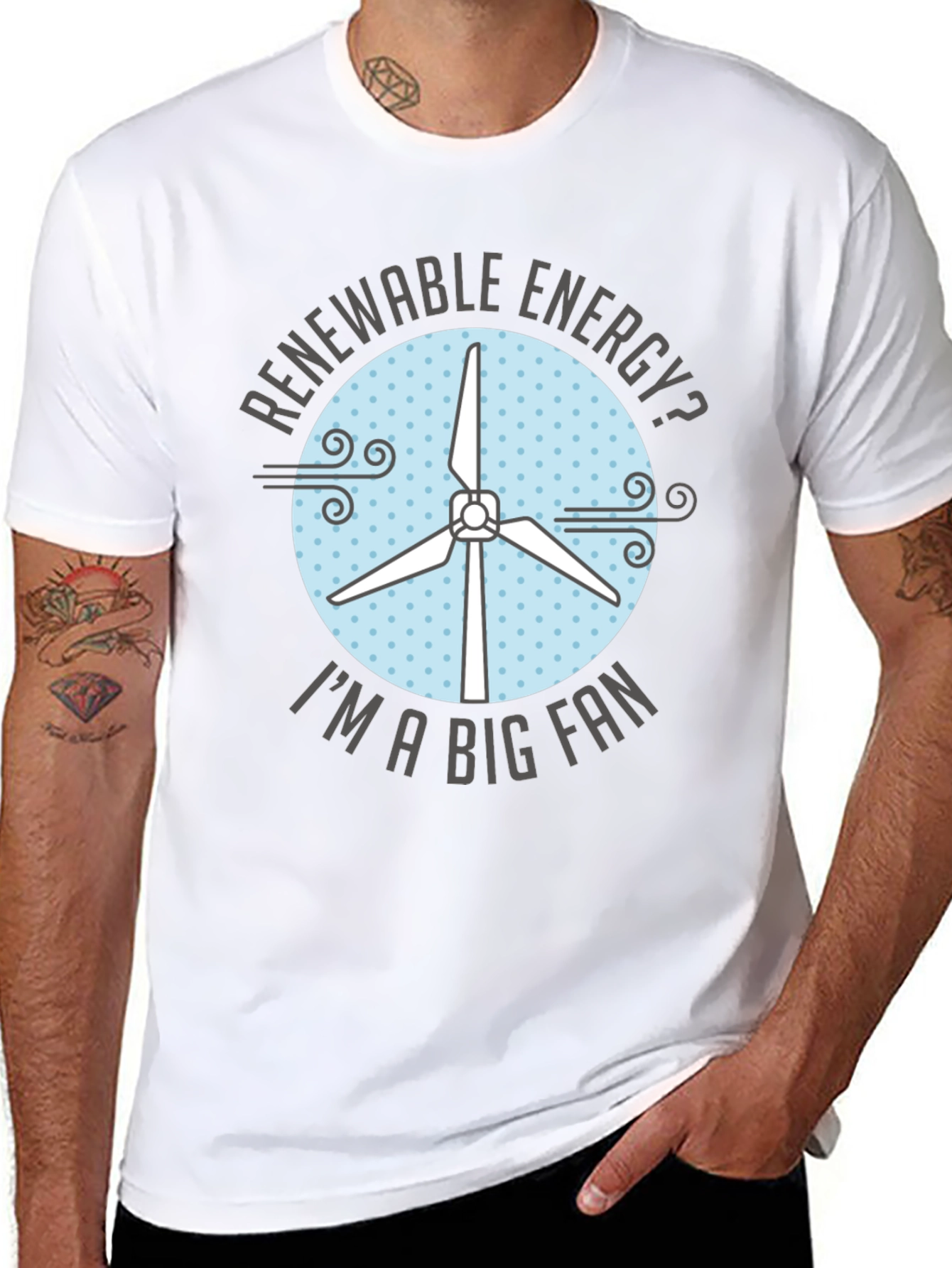 Renewable Energy Fan T-Shirt - Eco-Friendly Design