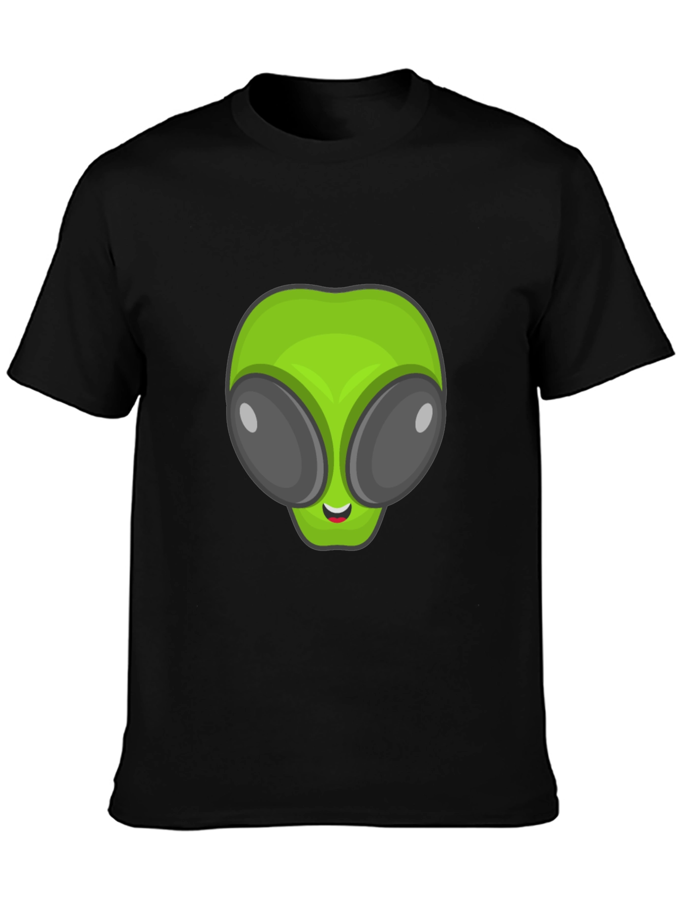 Alien Head Graphic Black T-Shirt