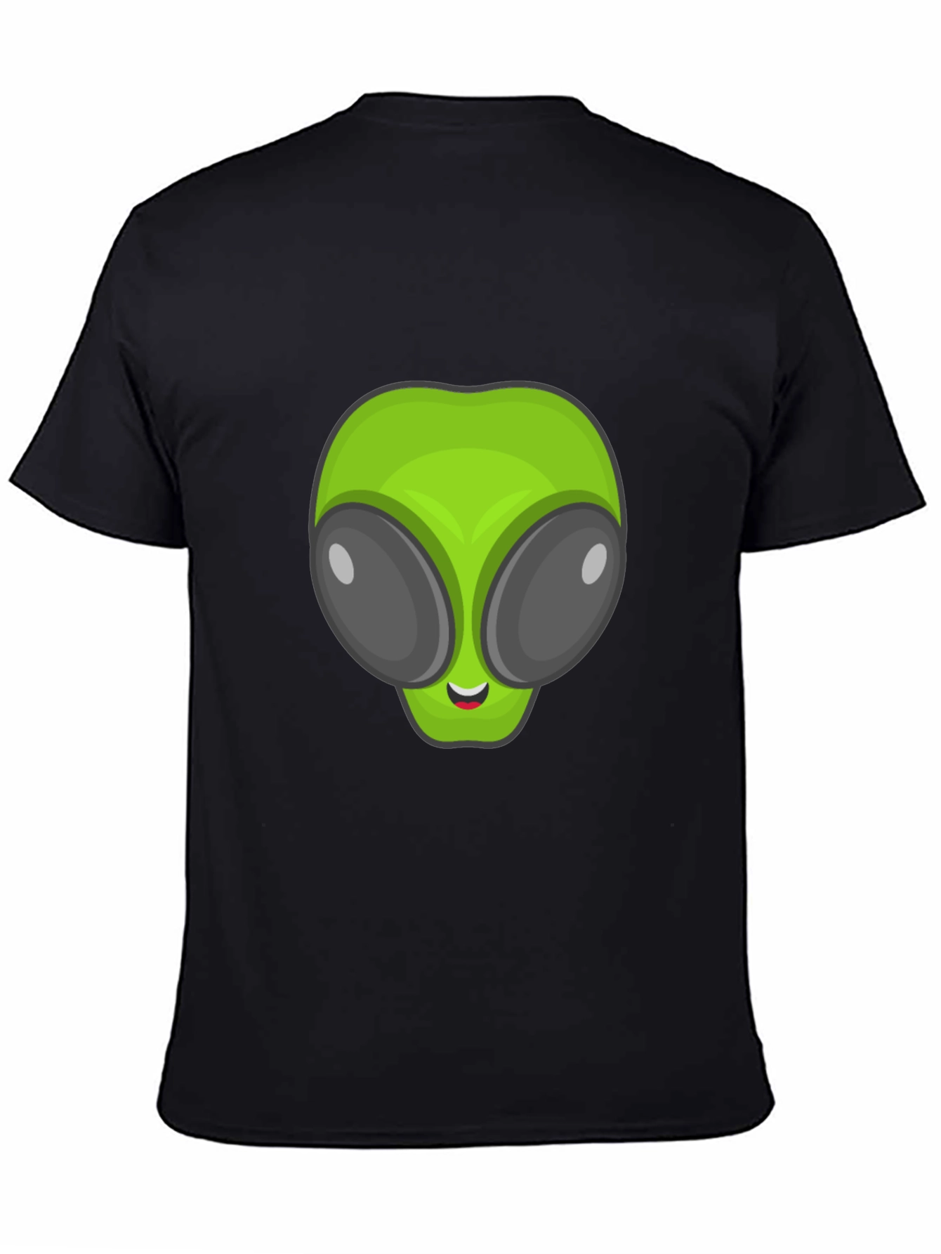 Alien Head Graphic Black T-Shirt