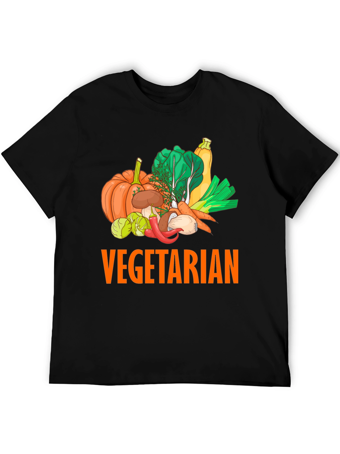 Vegetarian Graphic Tee - Fresh Veggie Design