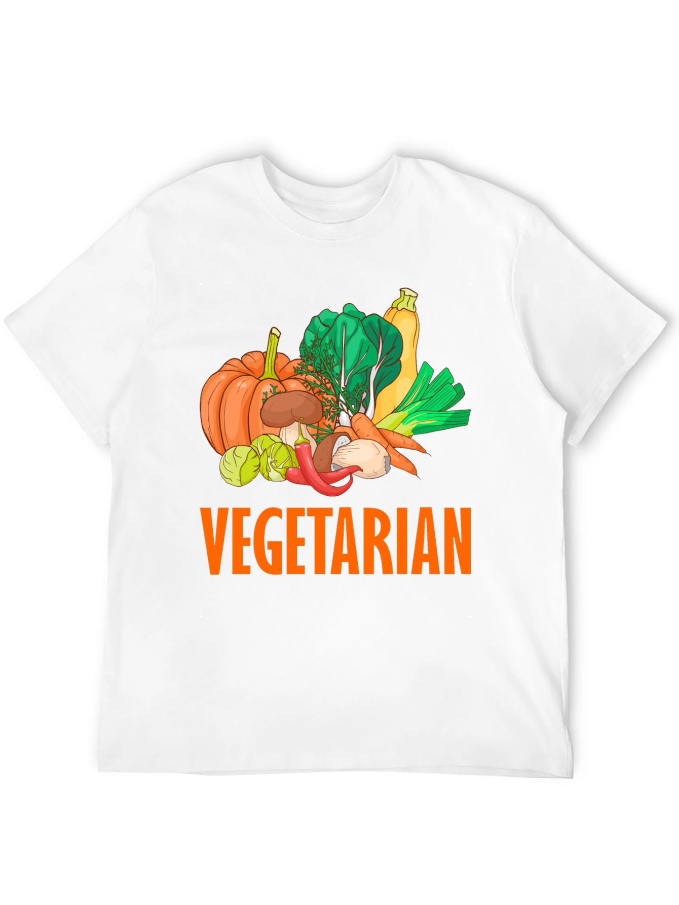 Vegetarian Graphic Tee - Fresh Veggie Design