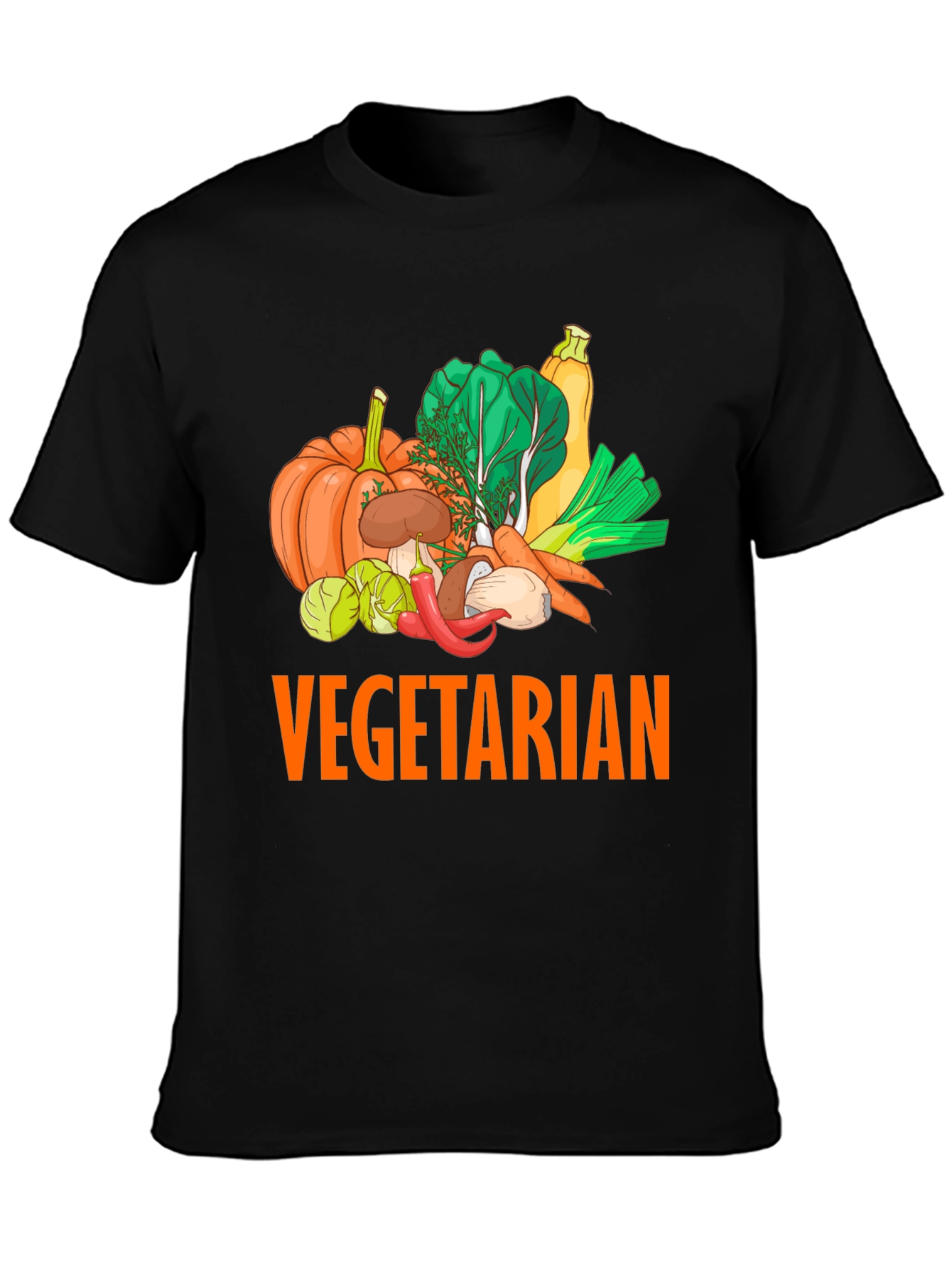 Vegetarian Graphic Tee - Fresh Veggie Design