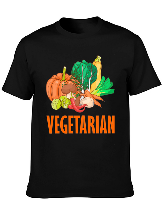 Vegetarian Graphic Tee - Fresh Veggie Design