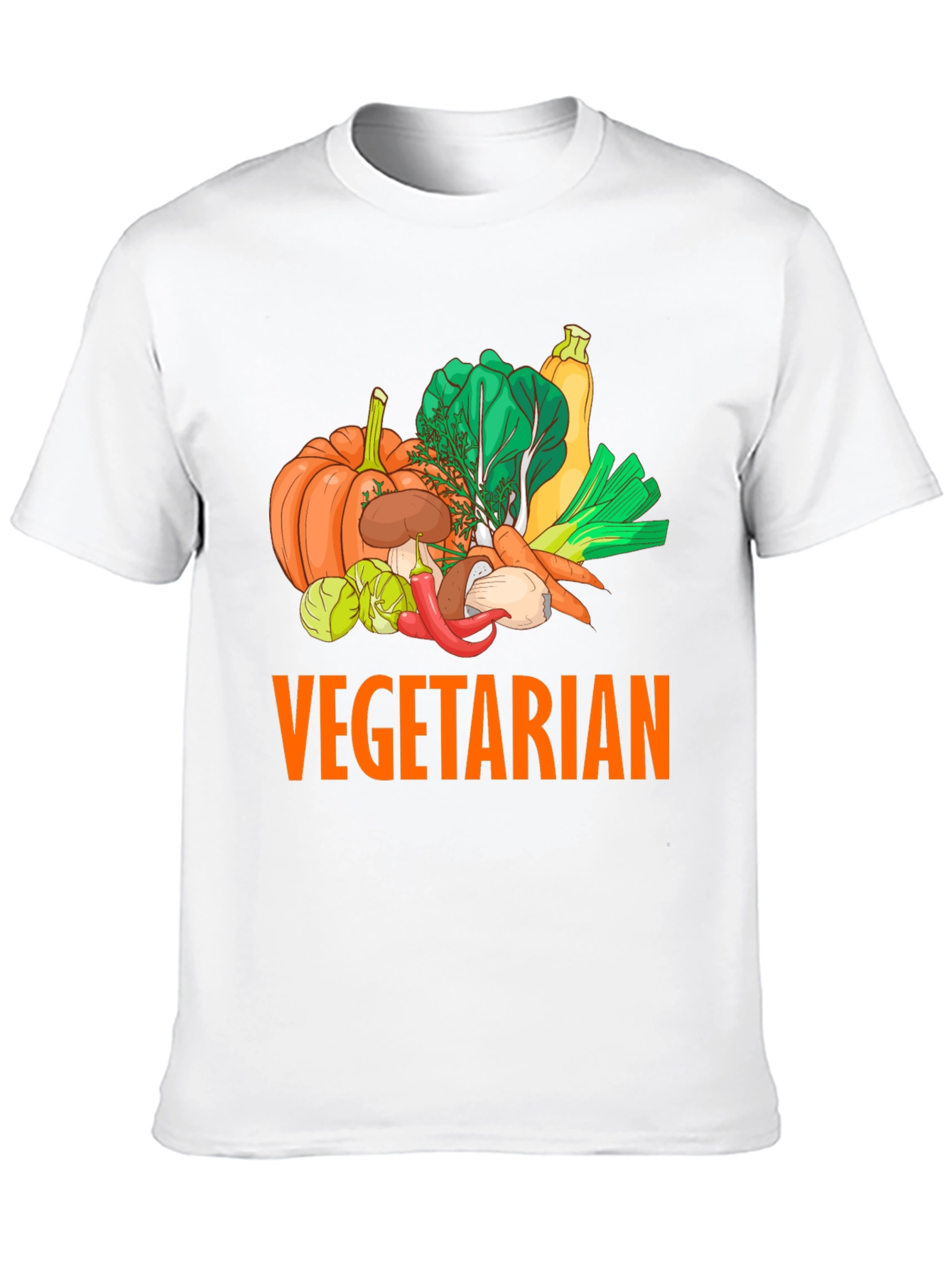 Vegetarian Graphic Tee - Fresh Veggie Design