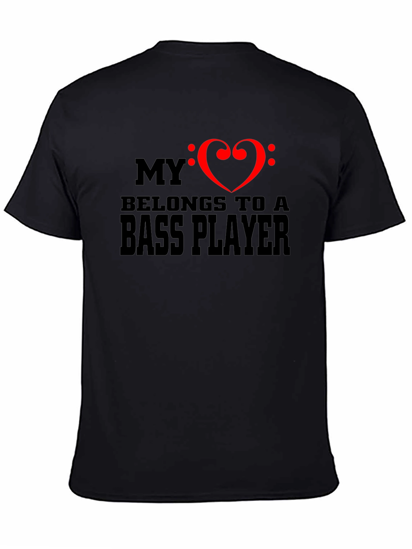 Bass Player Heart T-Shirt - Music Lover Tee