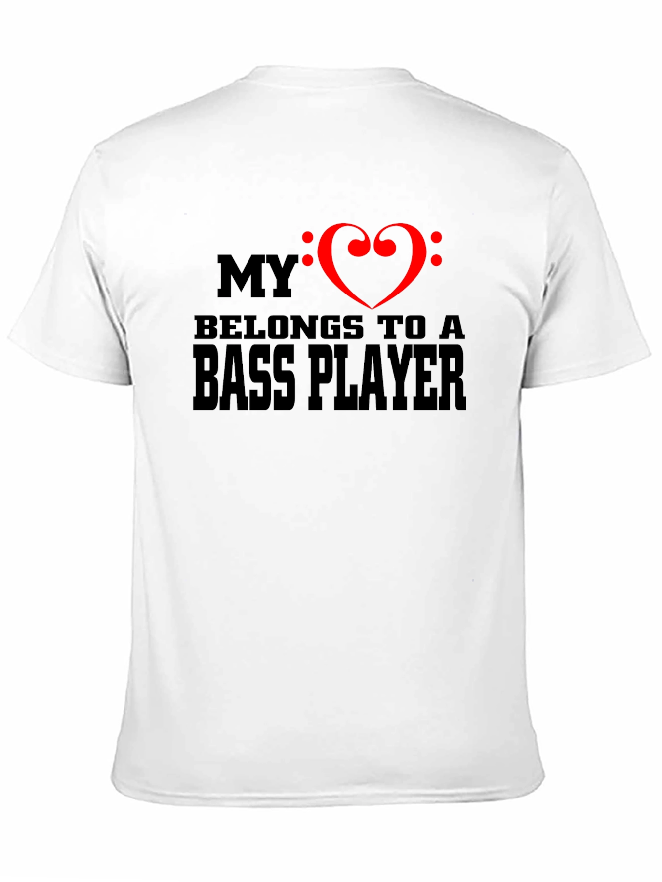 Bass Player Heart T-Shirt - Music Lover Tee