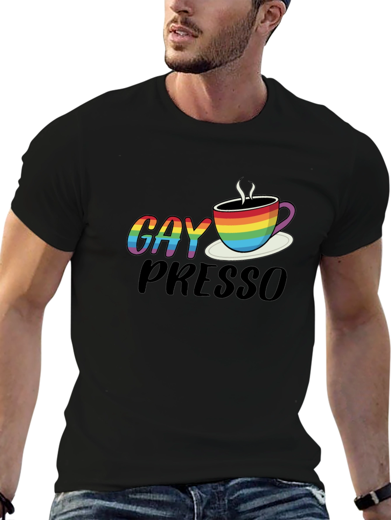 Gay Presso Coffee T-Shirt LGBT Pride Tee