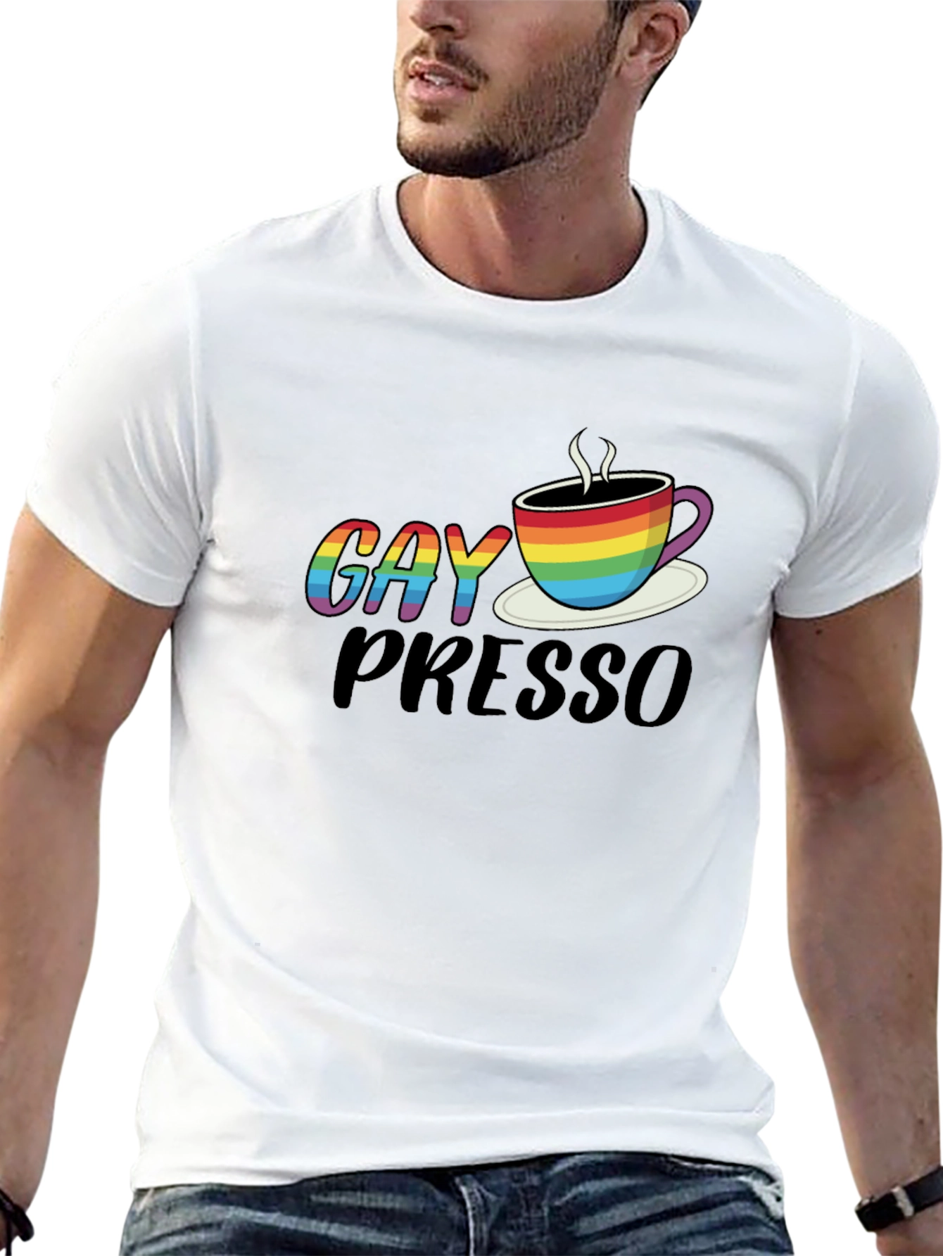 Gay Presso Coffee T-Shirt LGBT Pride Tee