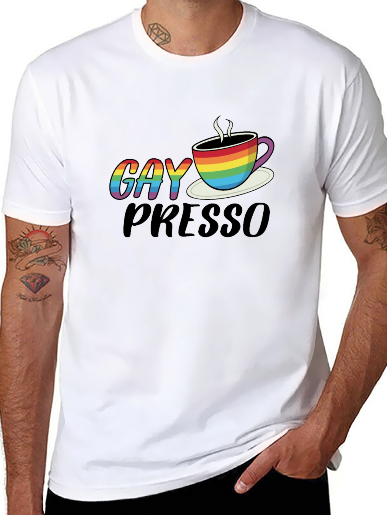 Gay Presso Coffee T-Shirt LGBT Pride Tee