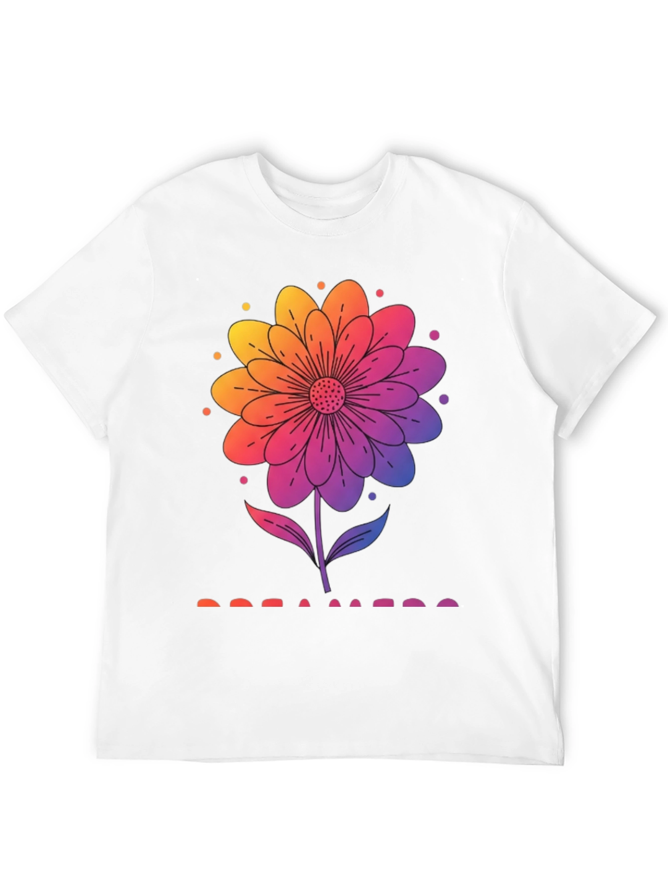 Rainbow Flower Graphic T-Shirt