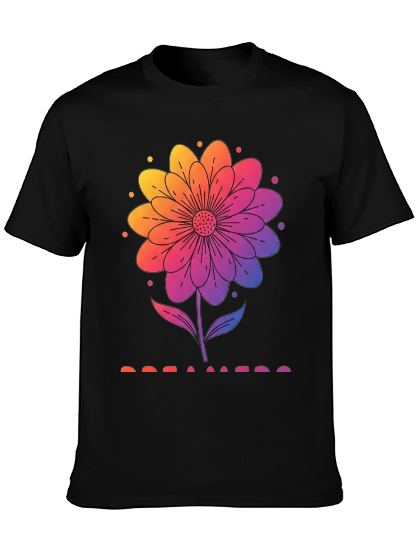 Rainbow Flower Graphic T-Shirt