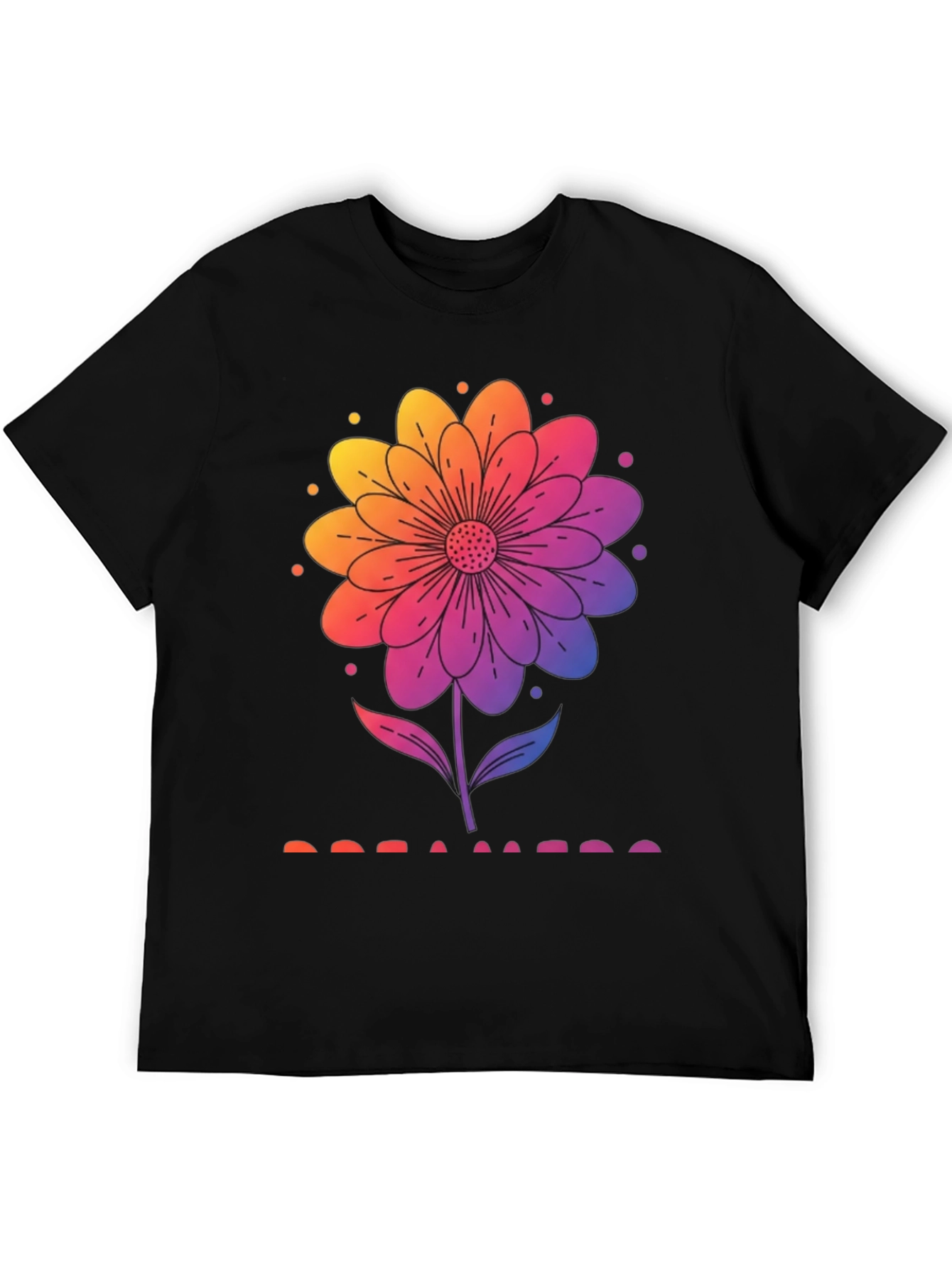 Rainbow Flower Graphic T-Shirt