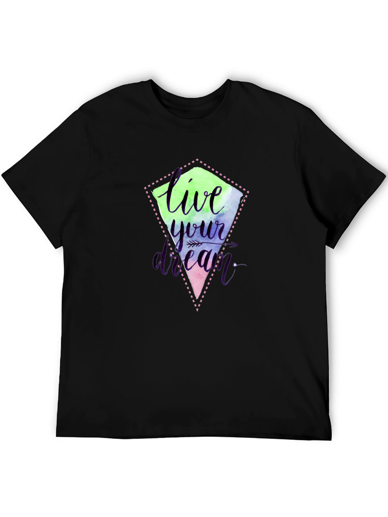 Live Your Dream Graphic Tee - Stylish Black T-Shirt