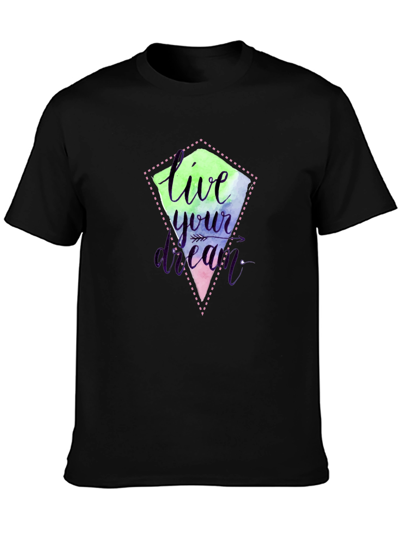 Live Your Dream Graphic Tee - Stylish Black T-Shirt