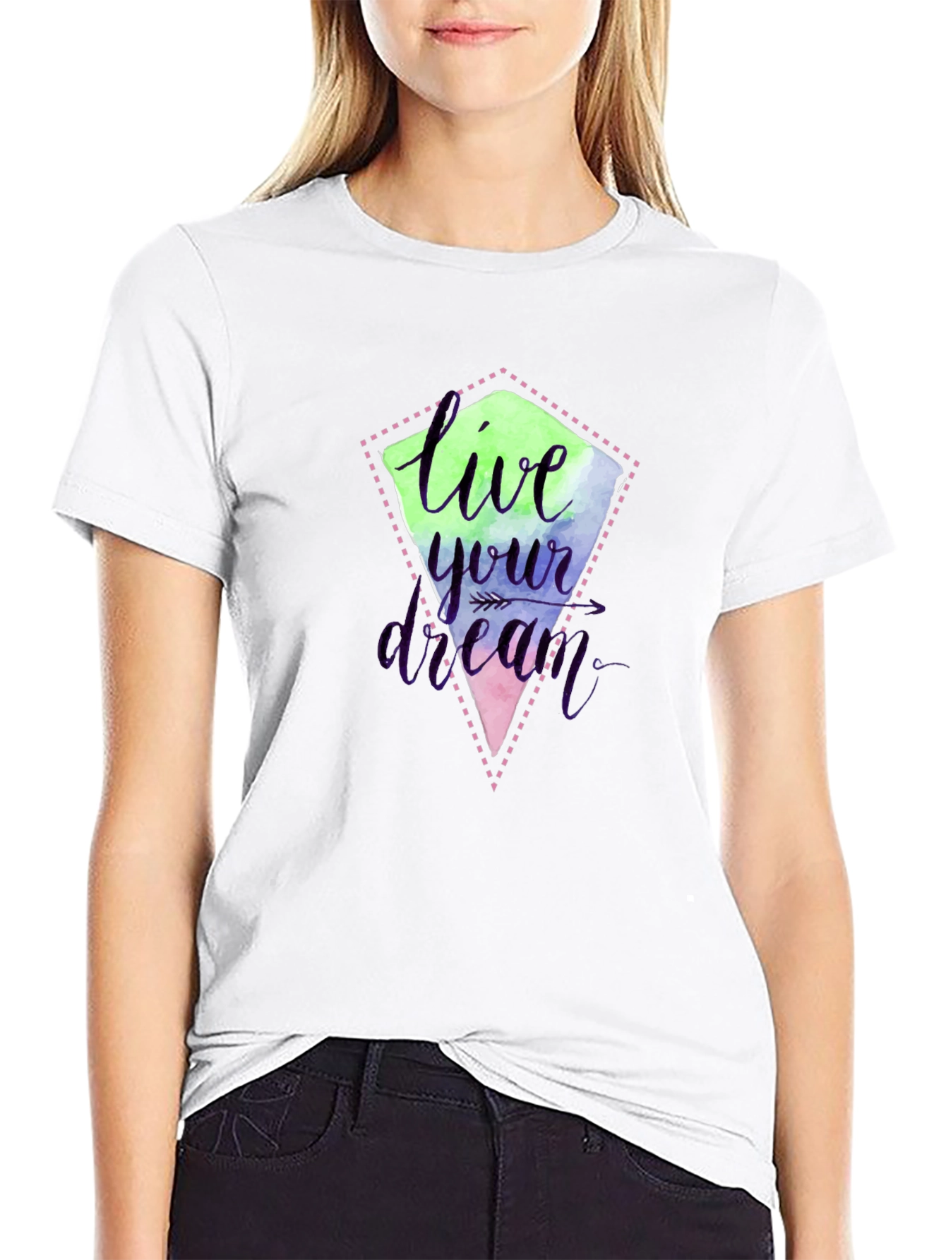 Live Your Dream Graphic Tee - Stylish Black T-Shirt