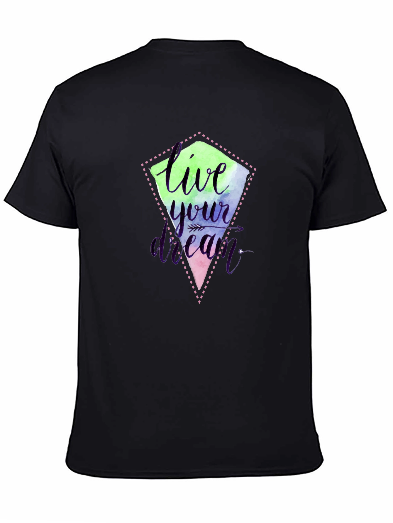 Live Your Dream Graphic Tee - Stylish Black T-Shirt