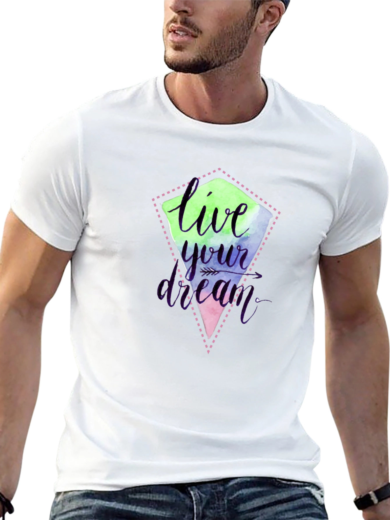 Live Your Dream Graphic Tee - Stylish Black T-Shirt