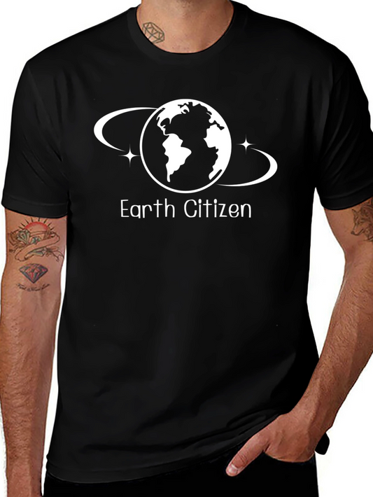 Earth Citizen Black T-Shirt - Global Awareness Tee