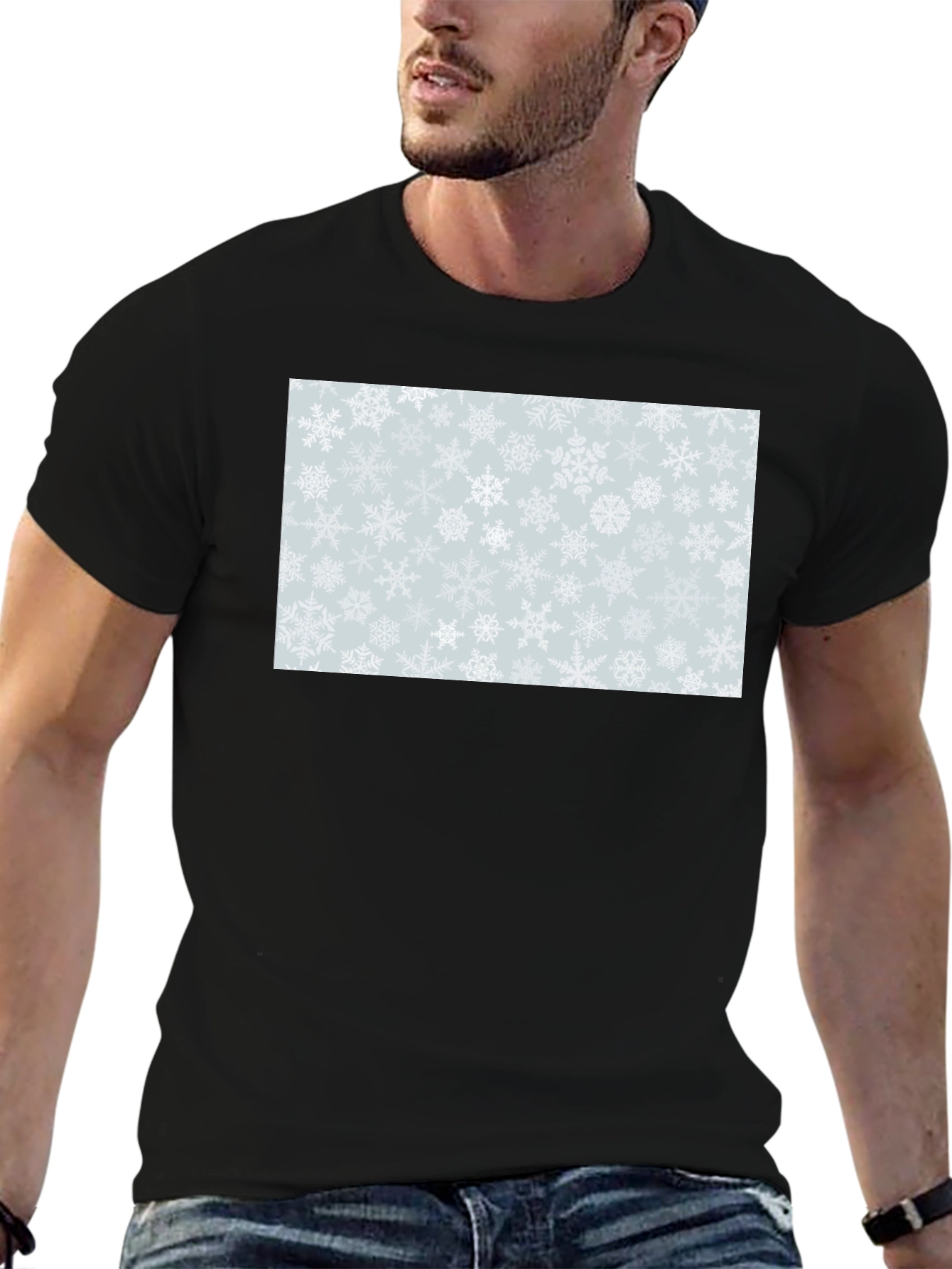 Snowflake Pattern T-Shirt