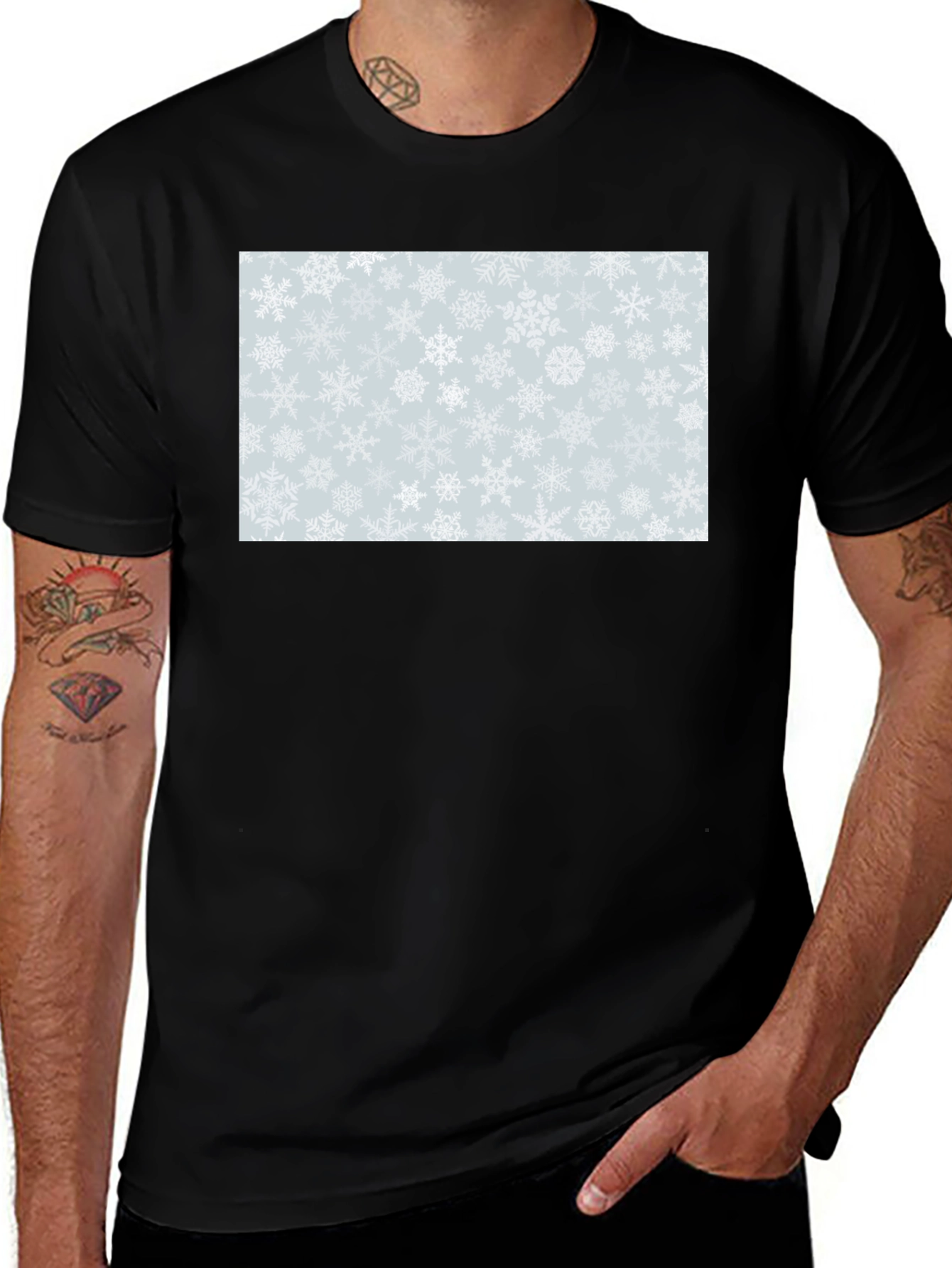 Snowflake Pattern T-Shirt