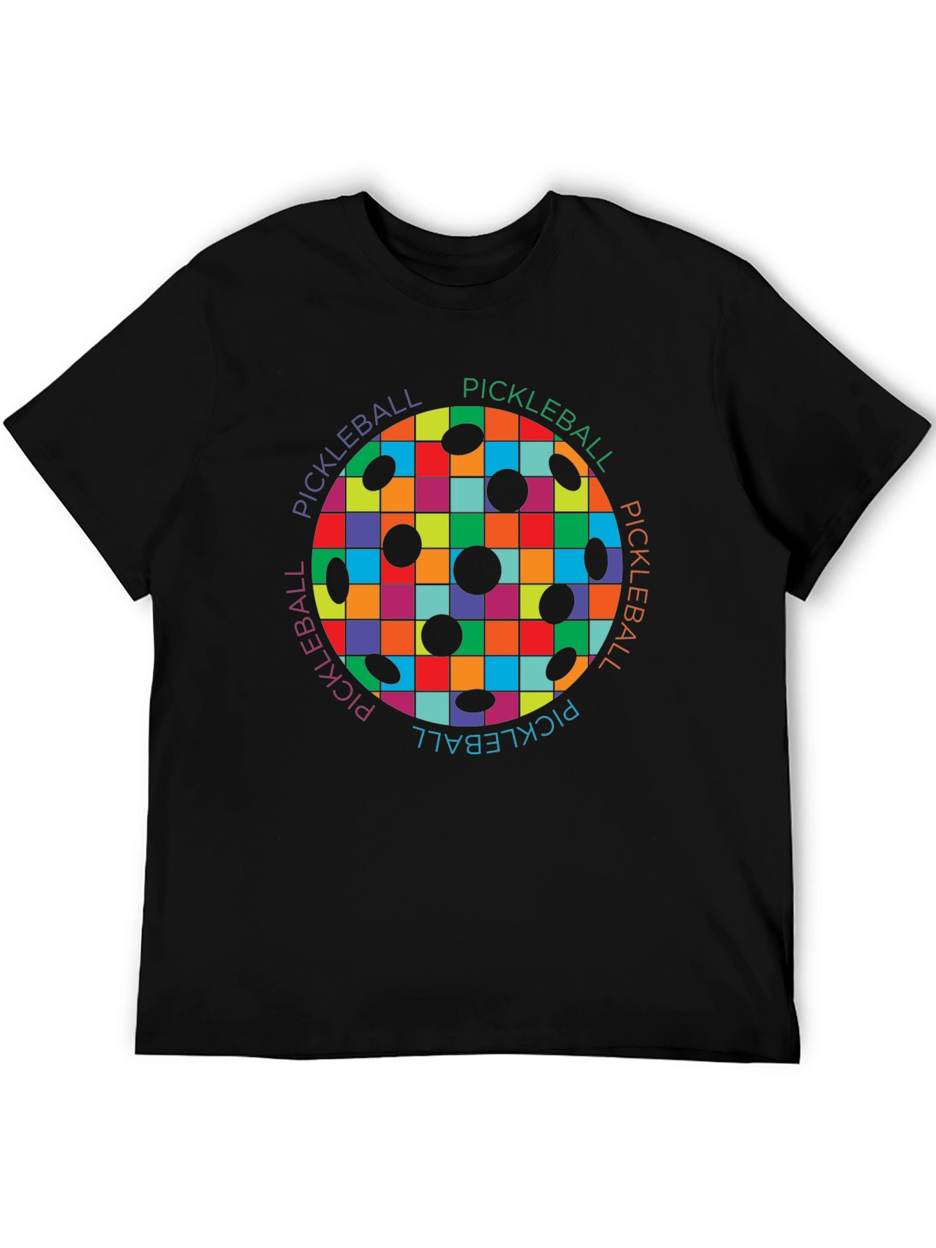 Colorful Pickleball Design T-Shirt