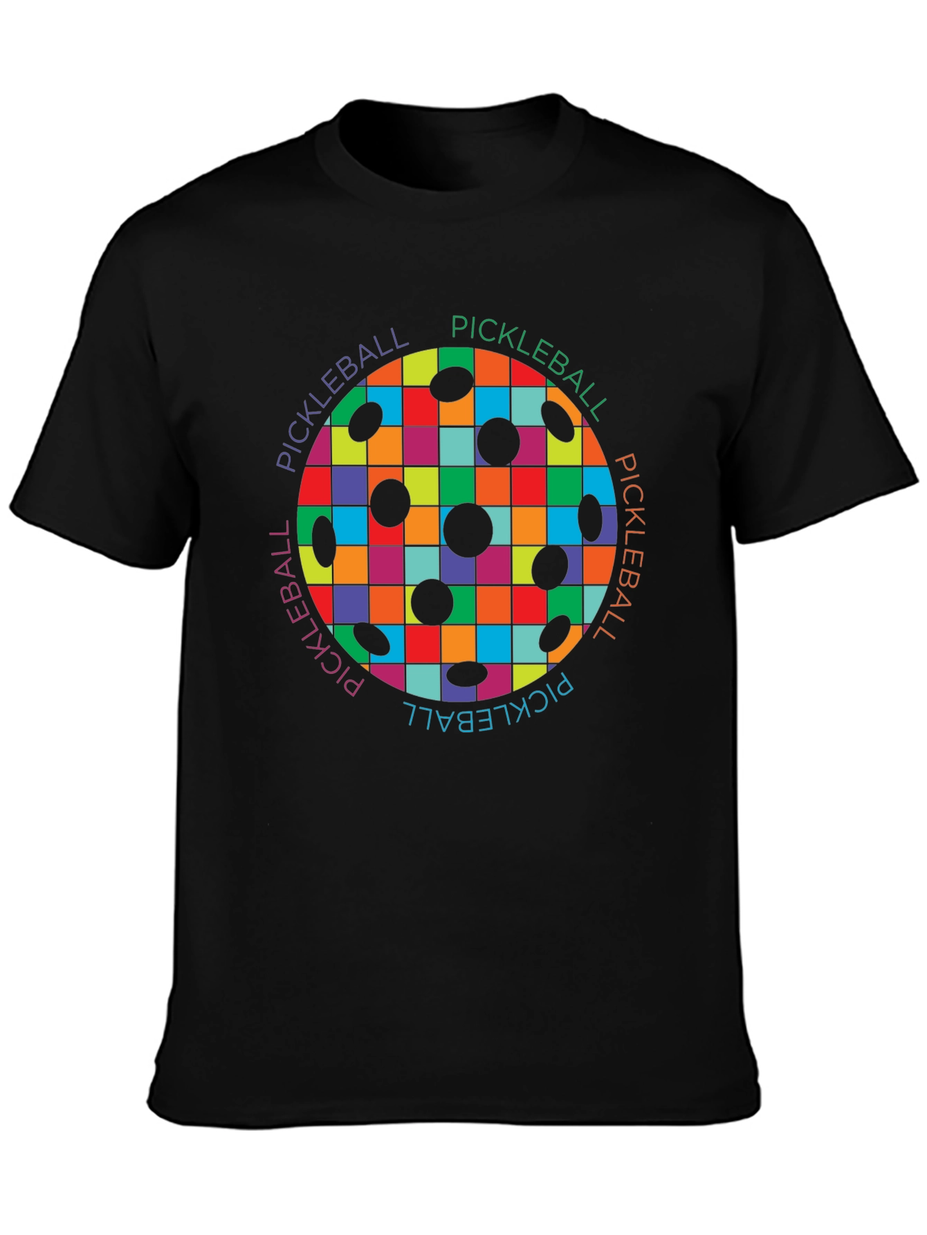 Colorful Pickleball Design T-Shirt