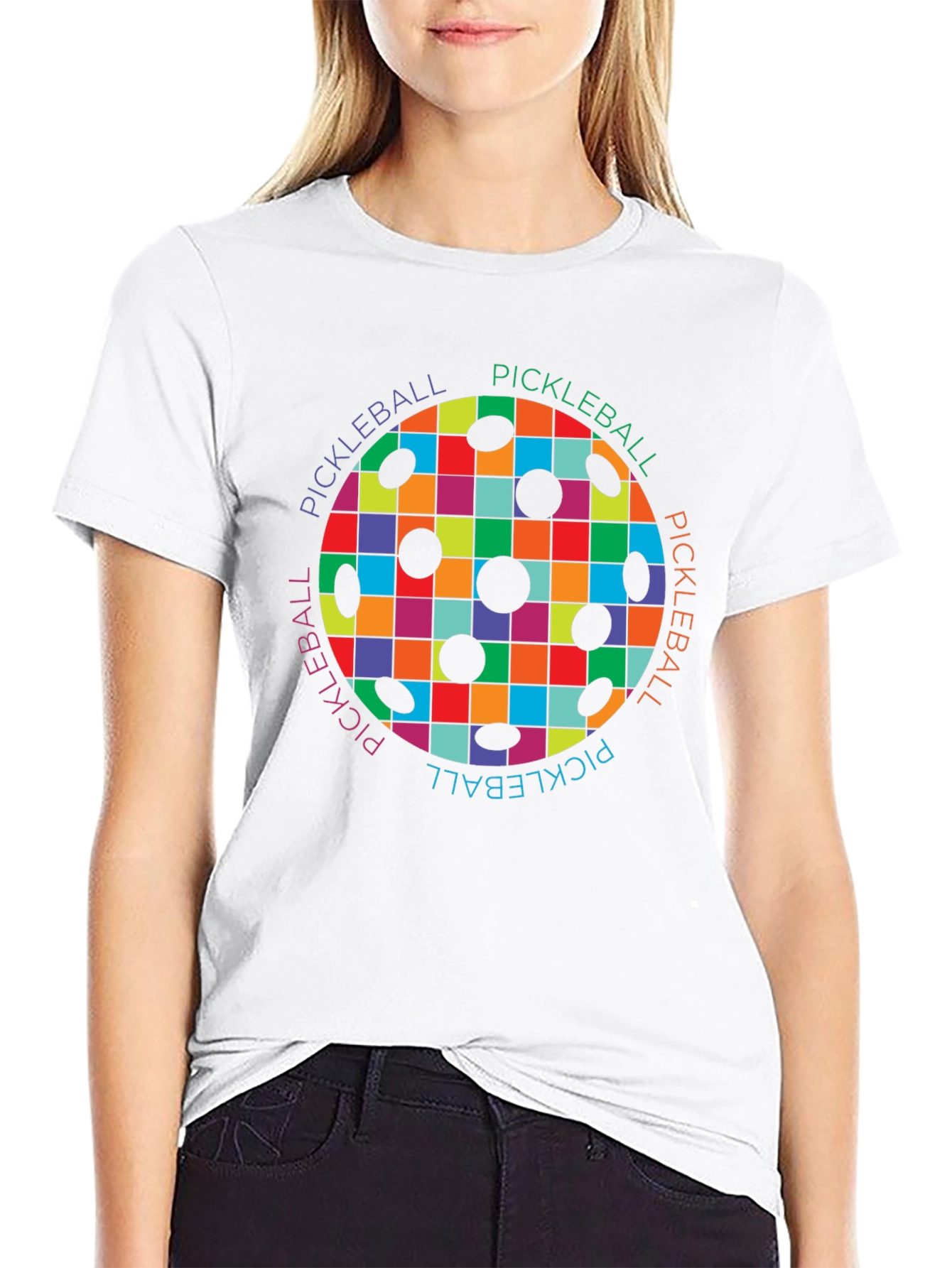 Colorful Pickleball Design T-Shirt