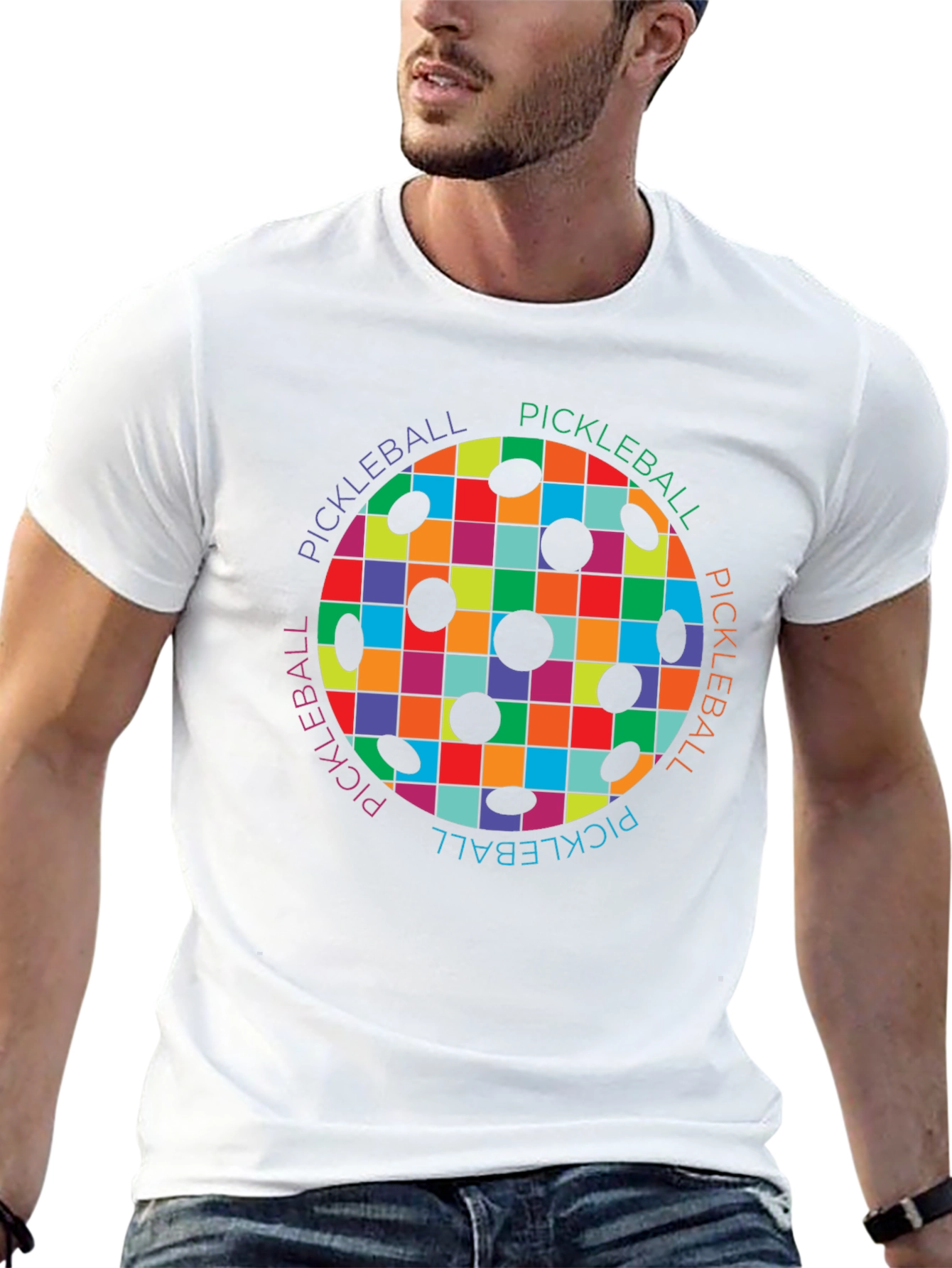 Colorful Pickleball Design T-Shirt