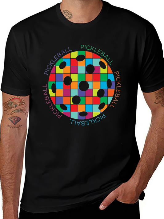 Colorful Pickleball Design T-Shirt