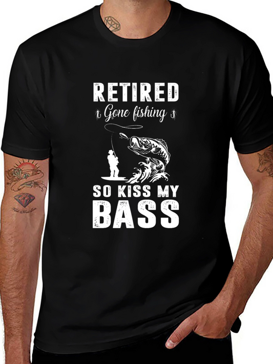 Retired Gone Fishing T-Shirt - Kiss My Bass