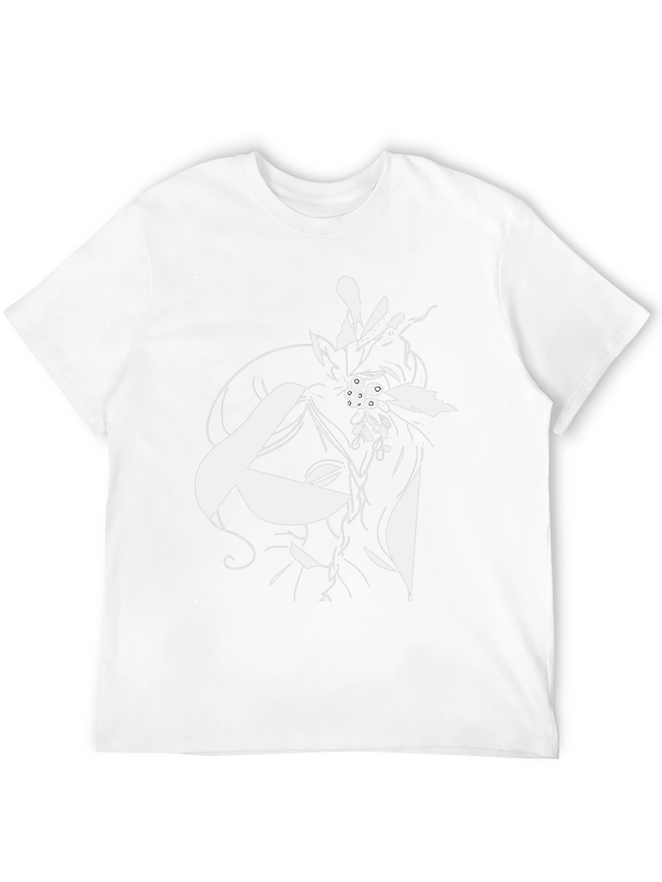 Abstract Floral Graphic Black T-Shirt