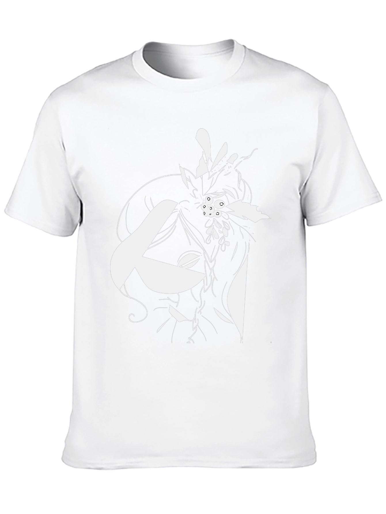 Abstract Floral Graphic Black T-Shirt