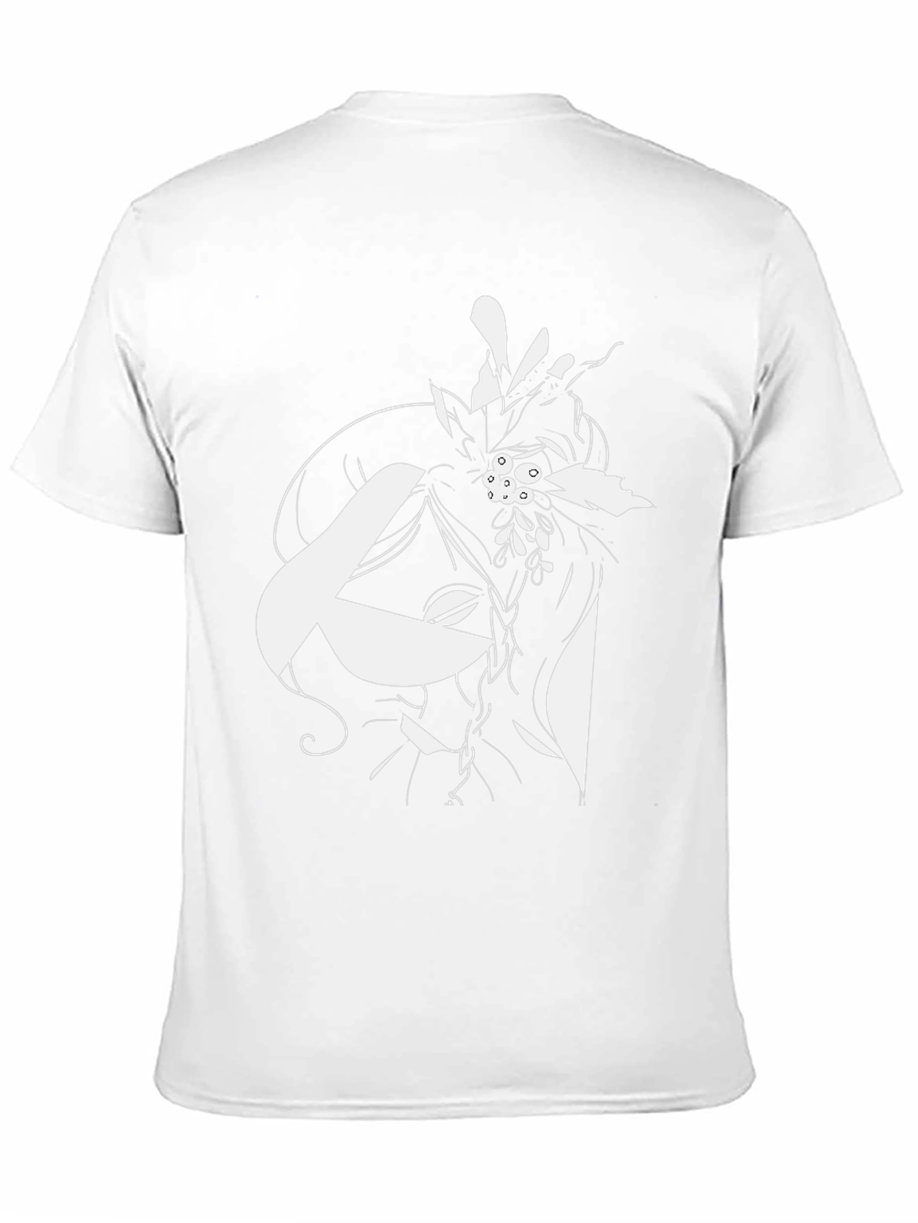 Abstract Floral Graphic Black T-Shirt
