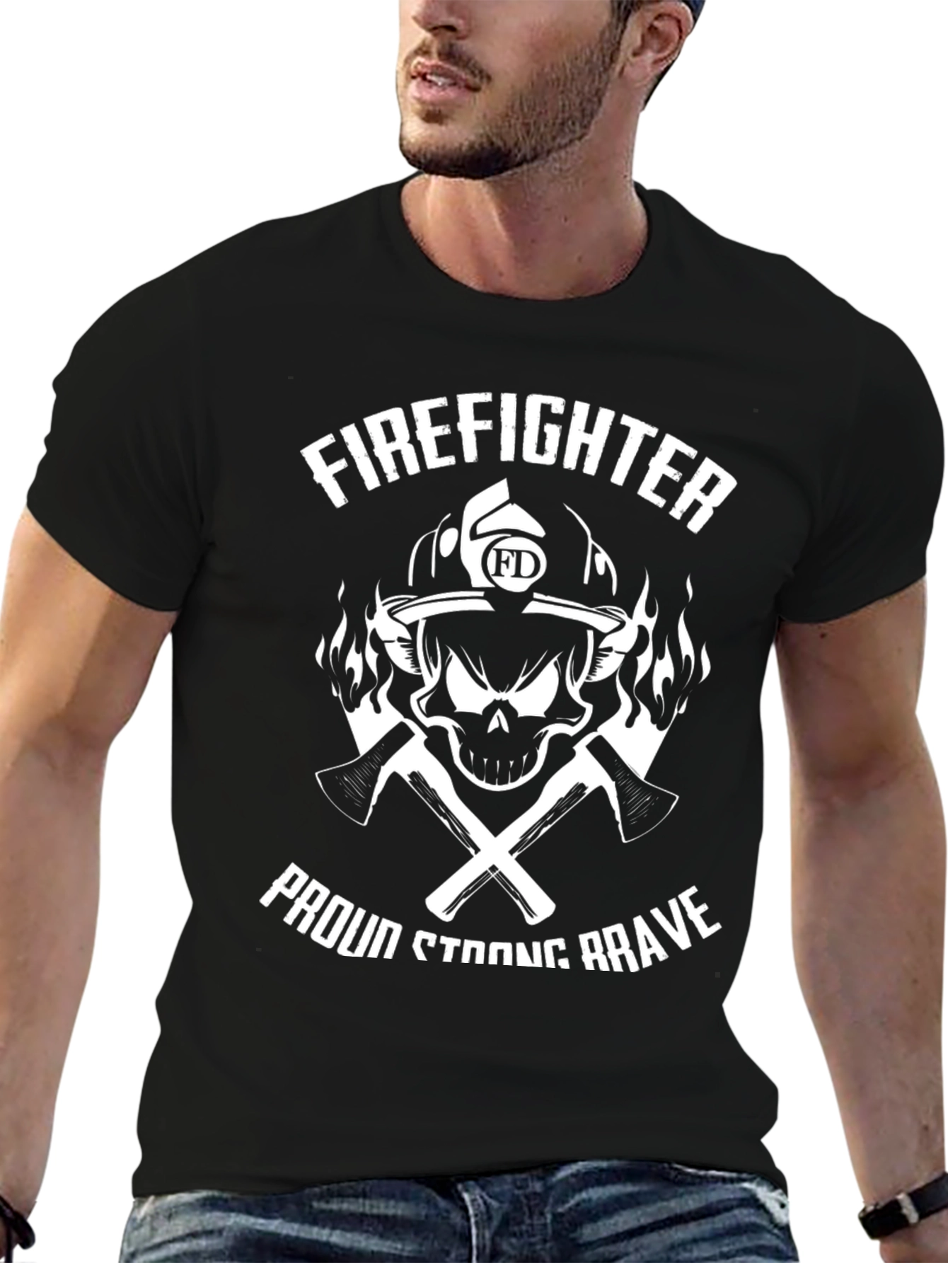 Firefighter Pride Tee - Brave Strong Proud