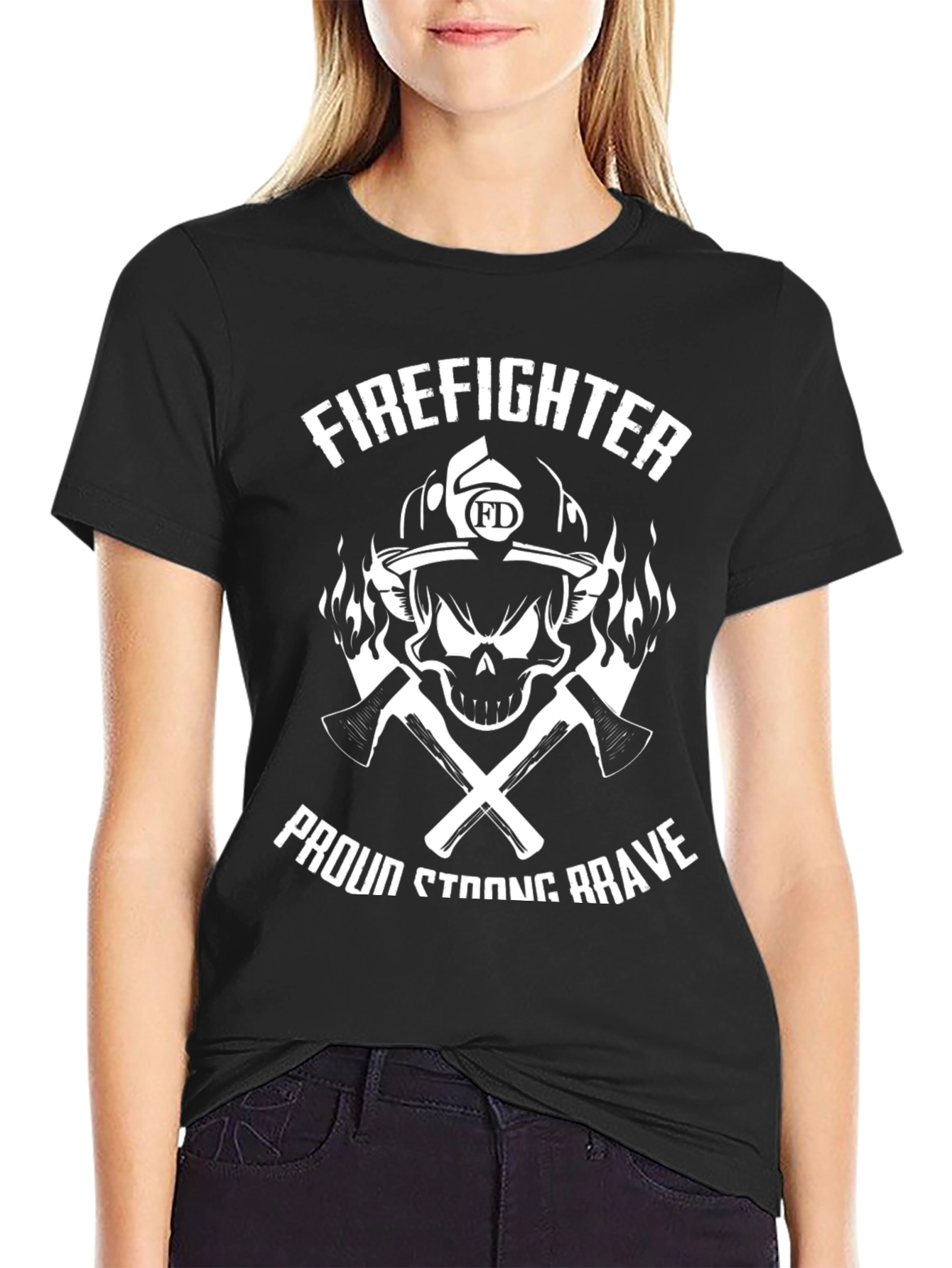 Firefighter Pride Tee - Brave Strong Proud