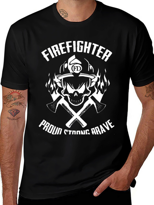 Firefighter Pride Tee - Brave Strong Proud