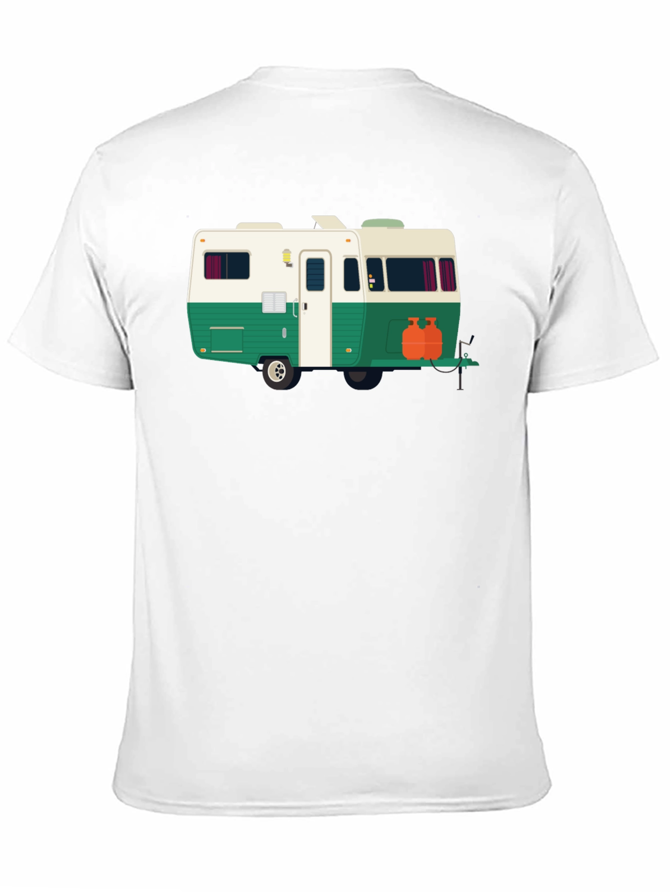 Retro Camper Graphic Tee - Black Cotton T-Shirt