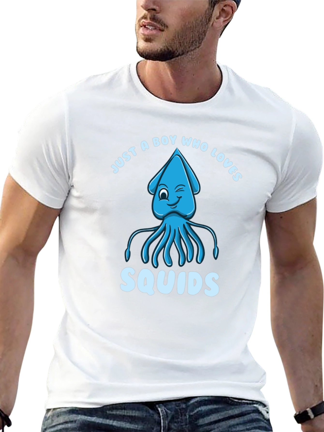 Boy Who Loves Squids Graphic T-Shirt