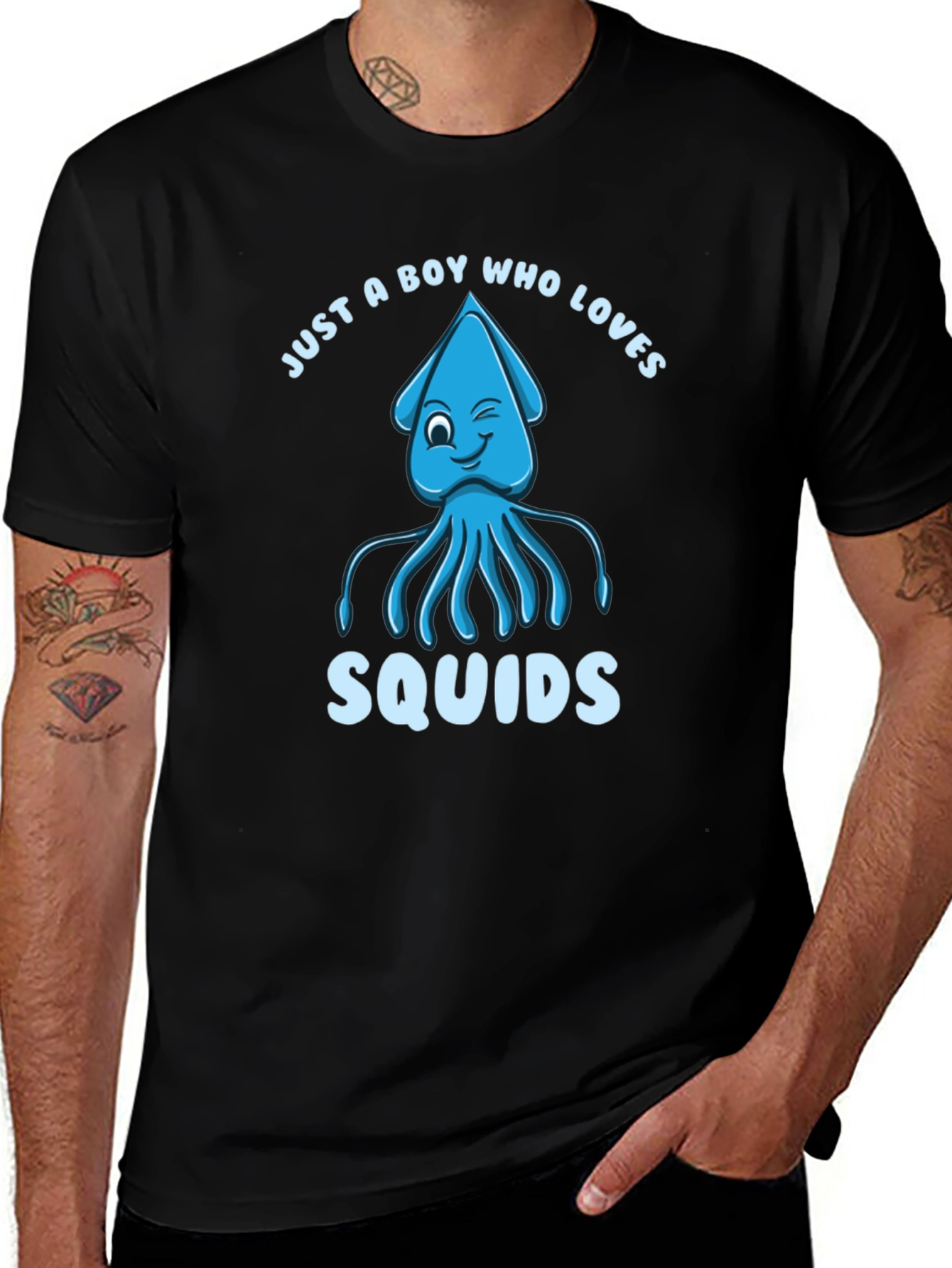 Boy Who Loves Squids Graphic T-Shirt